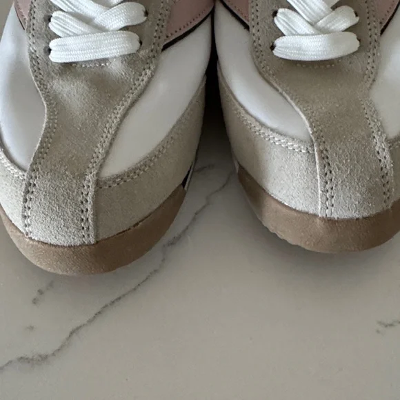 Tretorn Women's Pink, White, and Beige Sneakers - Picture 6 of 6